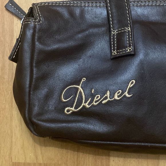 Vintage Diesel Brown Leather Shoulder Medium Satchel Bag - Picture 2 of 11